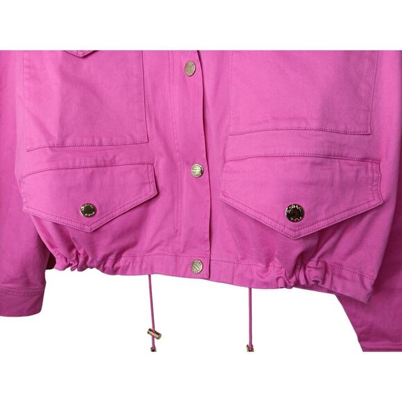 New with Tags Michael Kors Organic Stretch Cotton in Pink Anorak SZ L - Picture 8 of 16